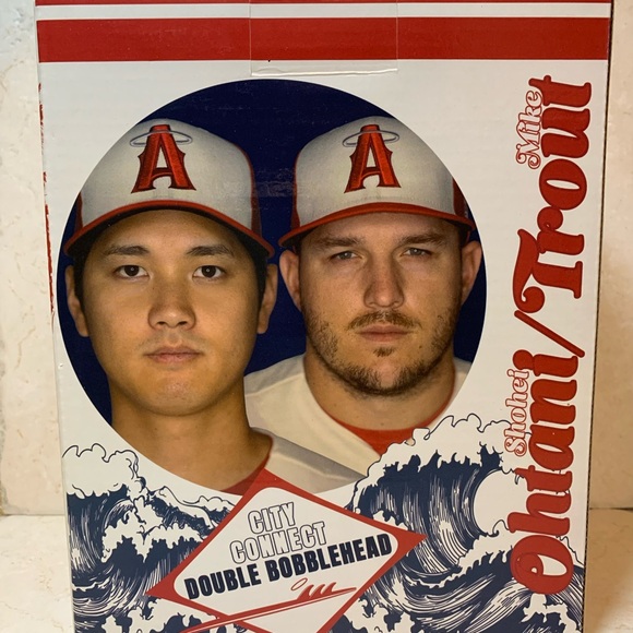 Angels Shohei Ohtani and Mike Trout Bobblehead - Picture 2 of 6